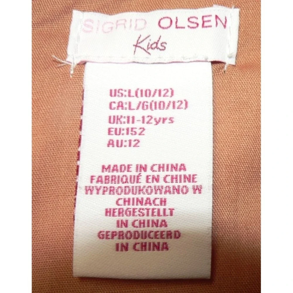 Sigrid Olsen Girls Linen Blend Floral Wrap Tank Top & Purse Set Multi ‎ L(10/12)